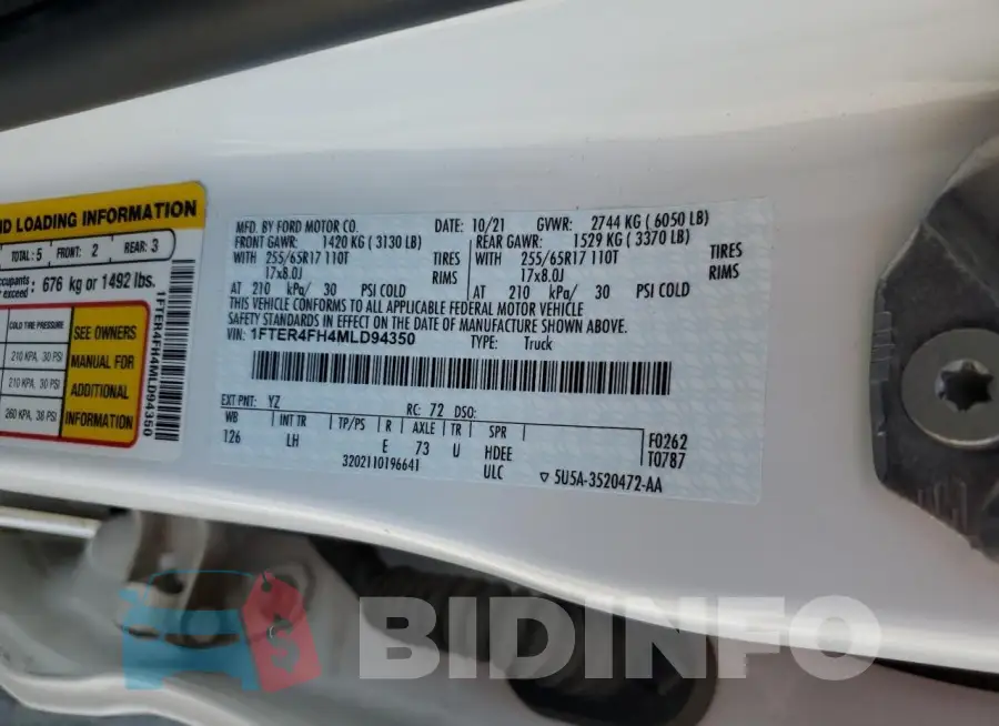 1FTER4FH4MLD94350 Photo# 13