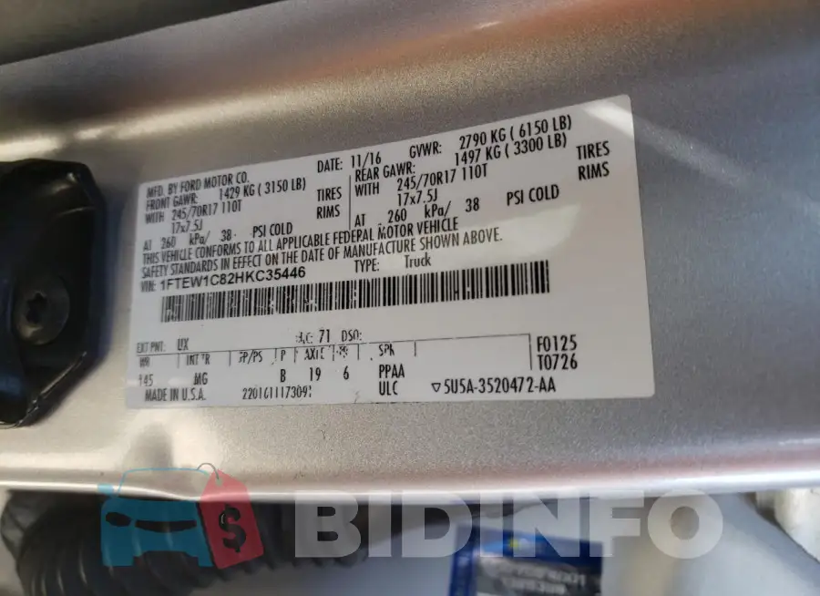 1FTEW1C82HKC35446 Photo# 13