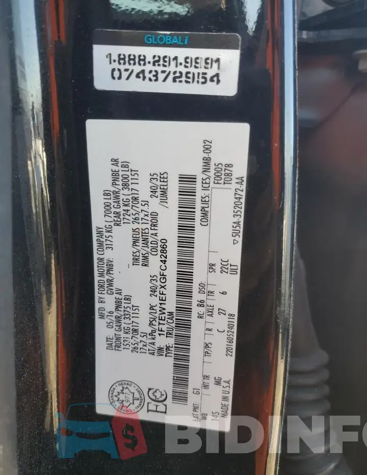 1FTEW1EFXGFC42860 Photo# 12