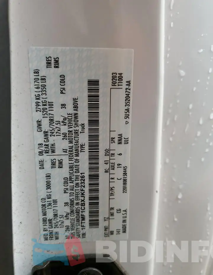 1FTMF1CBXJKF23261 Photo# 12