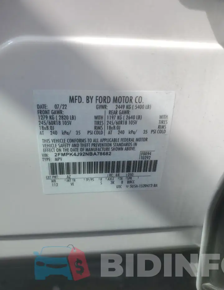 2FMPK4J92NBA78682 Photo# 13