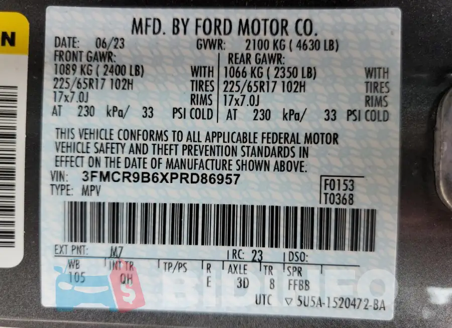 3FMCR9B6XPRD86957 Photo# 13