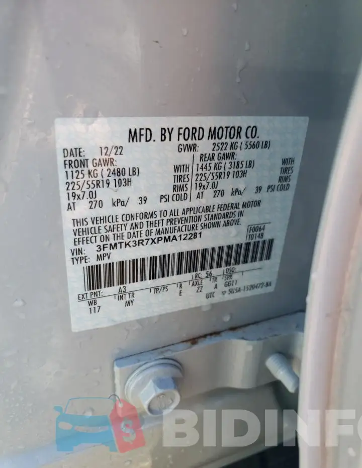 3FMTK3R7XPMA12281 Photo# 13