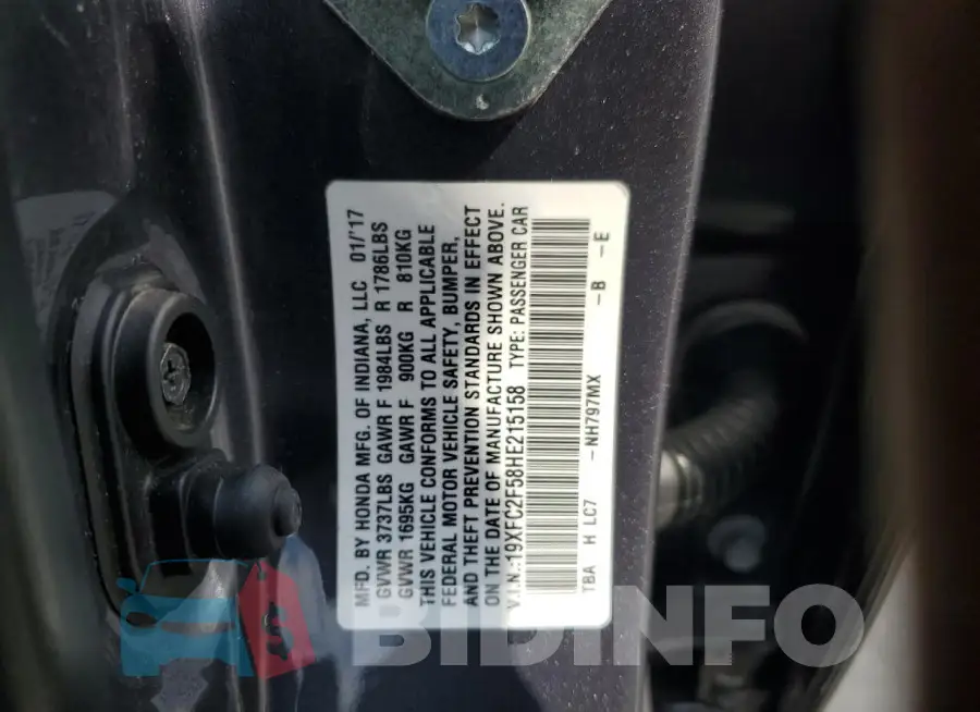 19XFC2F58HE215158 Photo# 13