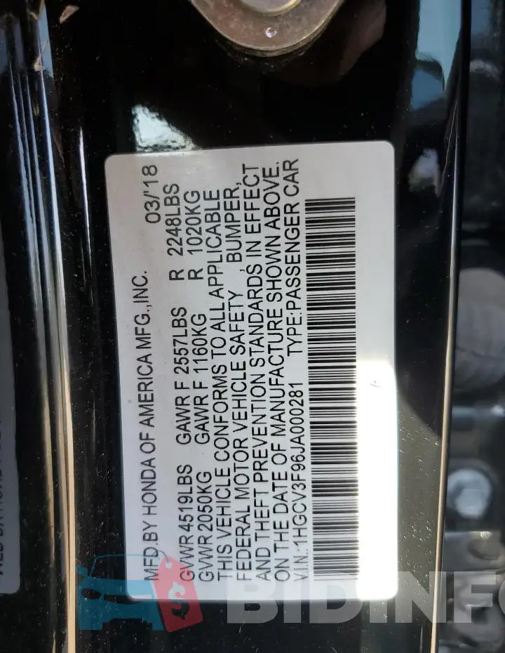 1HGCV3F96JA000281 Photo# 13