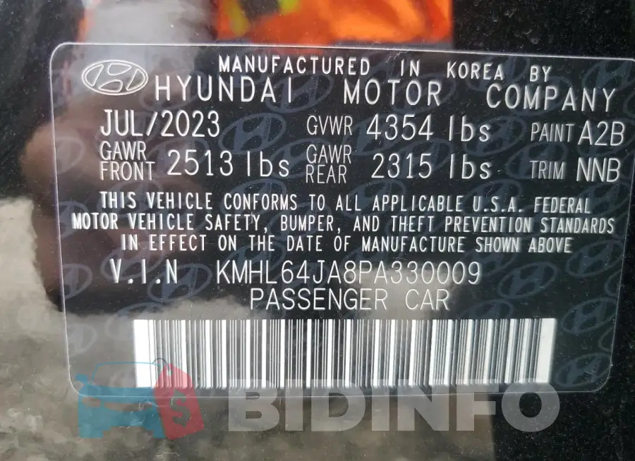 KMHL64JA8PA330009 Photo# 12