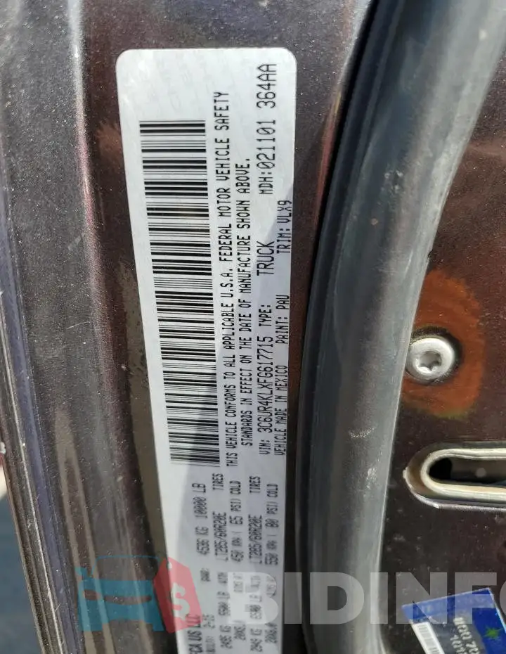 3C6UR4KLXFG617715 Photo# 12
