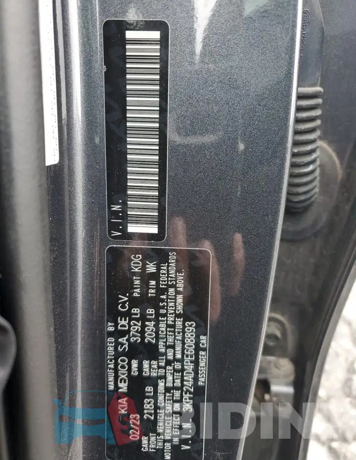 3KPF24AD4PE608893 Photo# 12