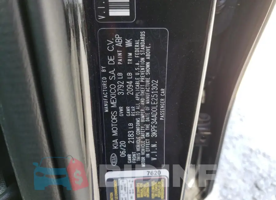3KPF34AD0LE251302 Photo# 12
