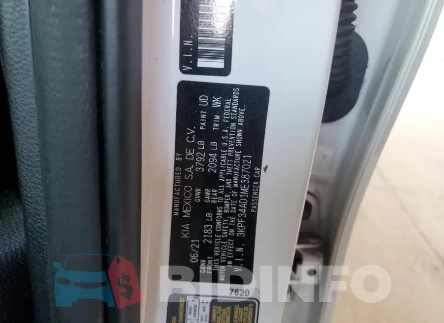 3KPF34AD1ME387021 Photo# 12