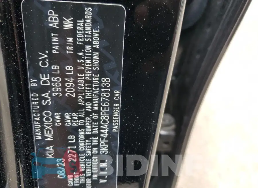 3KPF44AC8PE678138 Photo# 12