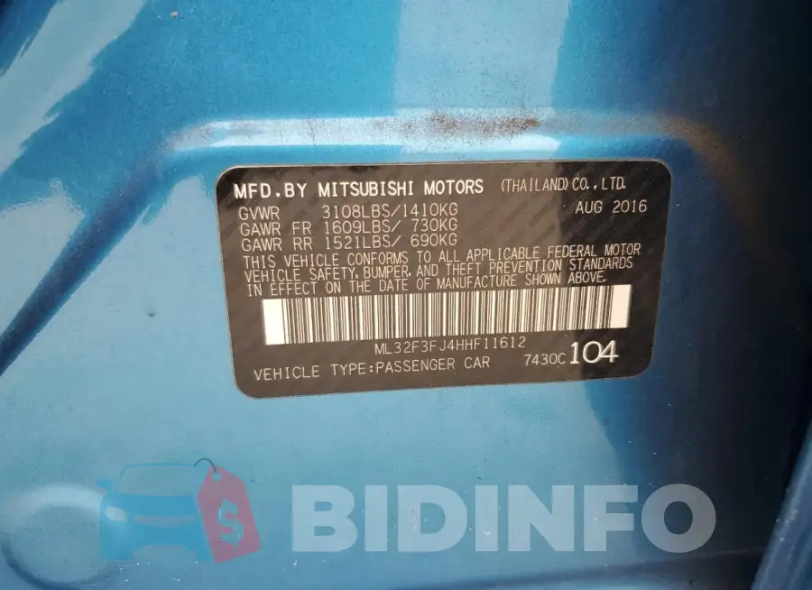 ML32F3FJ4HHF11612 Photo# 12
