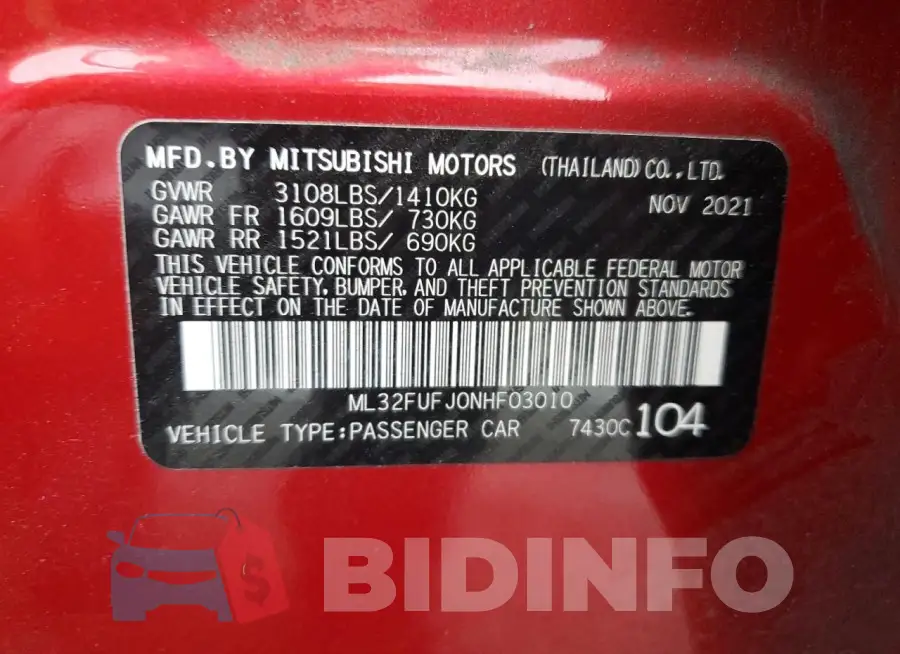 ML32FUFJ0NHF03010 Photo# 12