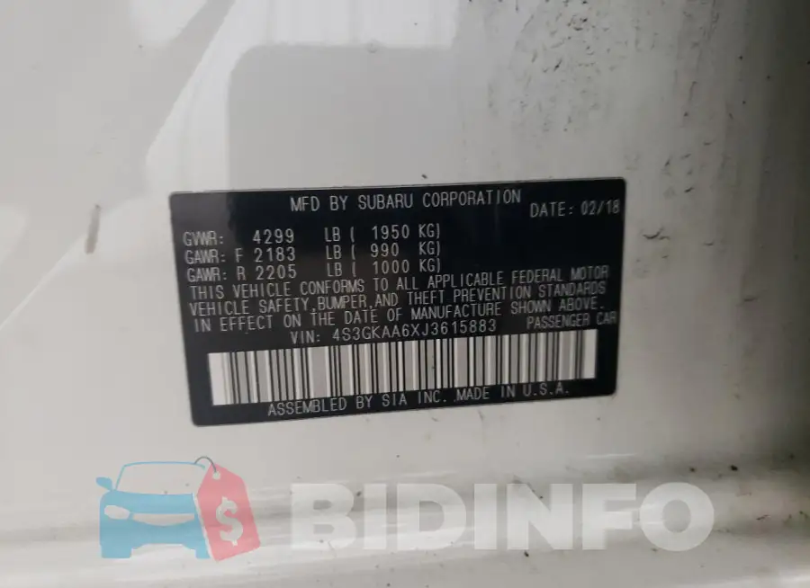 4S3GKAA6XJ3615883 Photo# 12