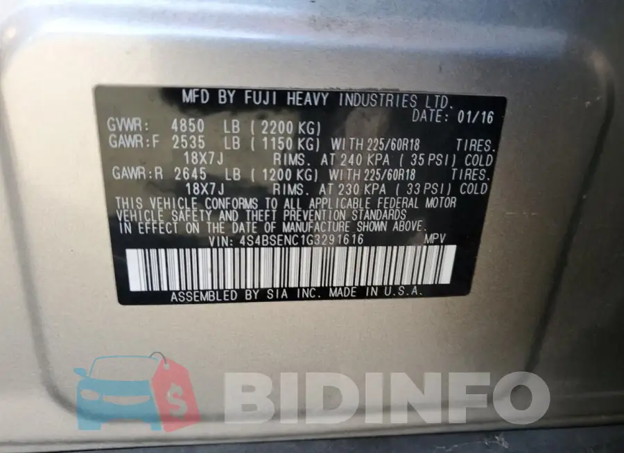 4S4BSENC1G3291616 Photo# 13