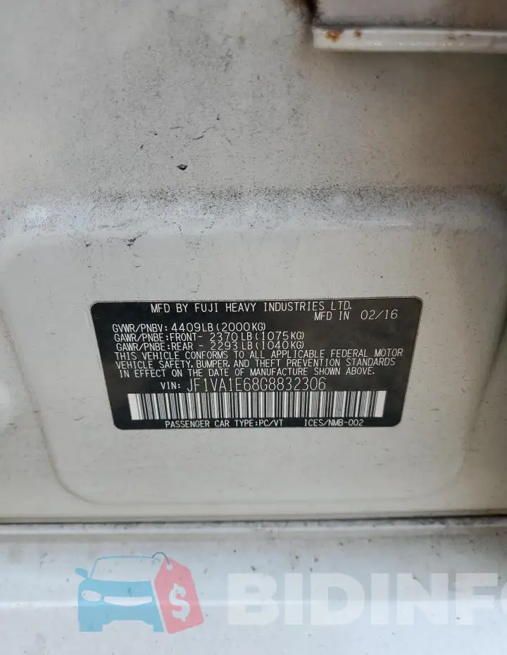 JF1VA1E68G8832306 Photo# 12