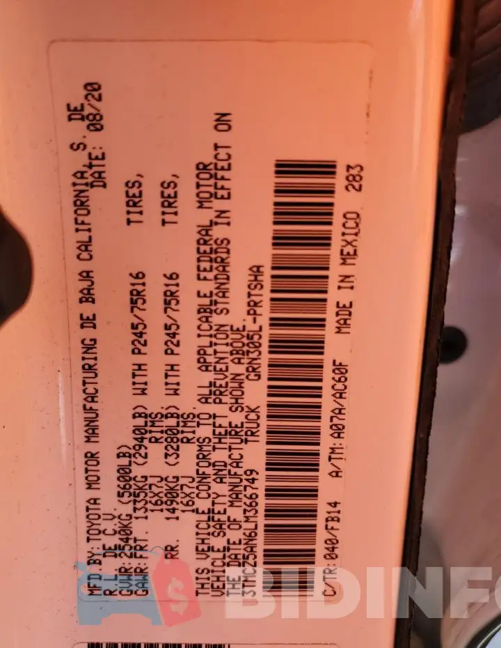 3TMCZ5AN6LM366749 Photo# 13