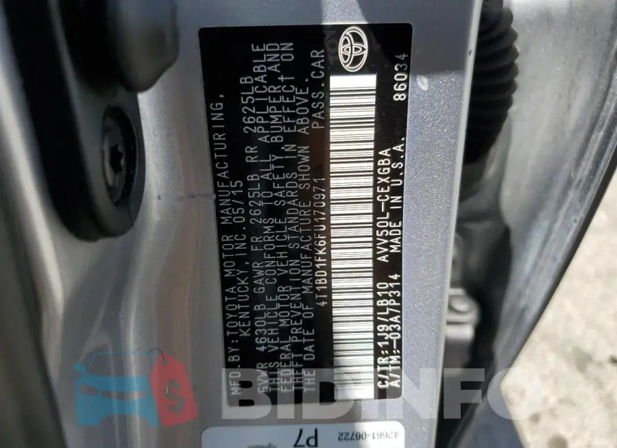 4T1BD1FK6FU170971 Photo# 12