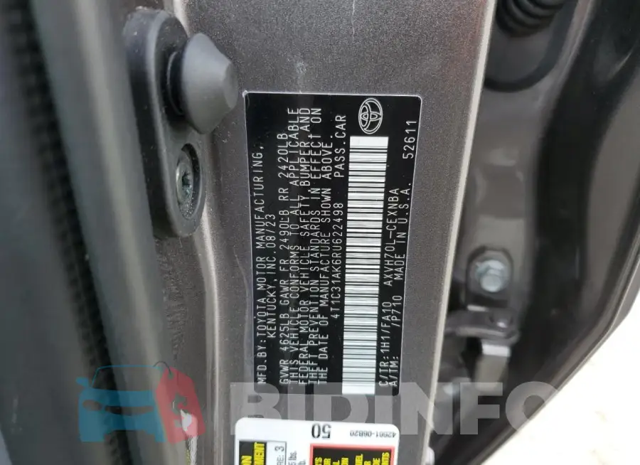 4T1C31AK6RU622498 Photo# 12