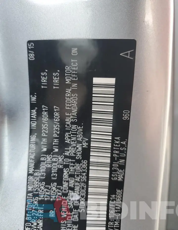 5TDKK3DC2FS643366 Photo# 12