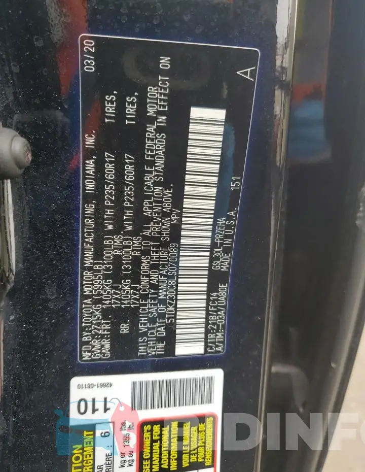5TDKZ3DC8LS070089 Photo# 12