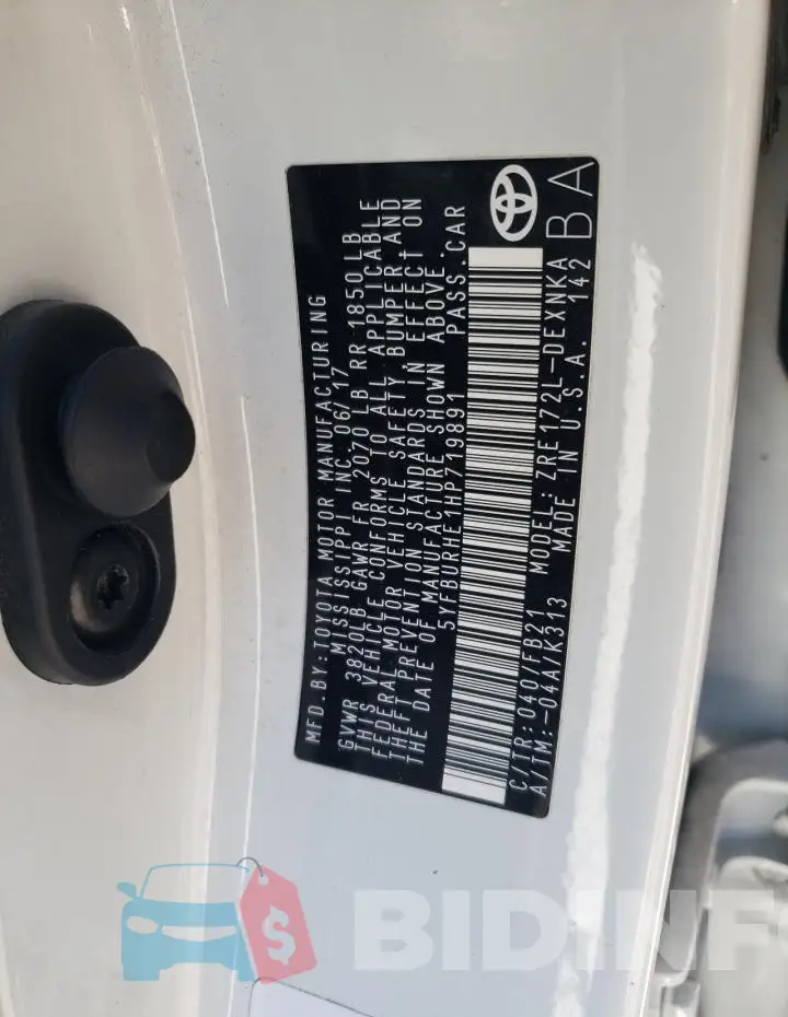 5YFBURHE1HP719891 Photo# 12