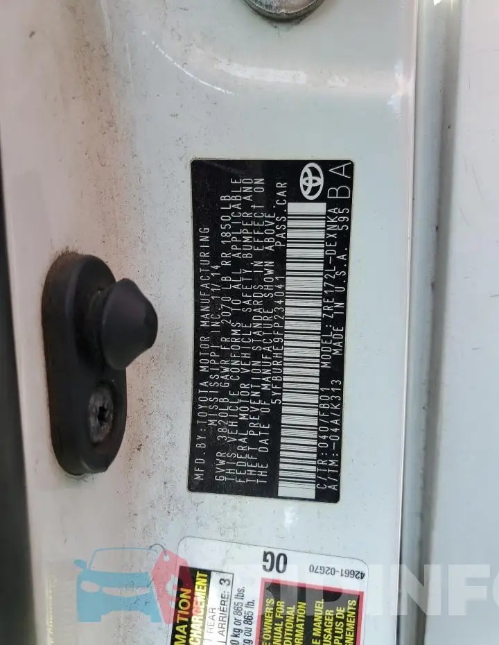 5YFBURHE9FP234041 Photo# 13