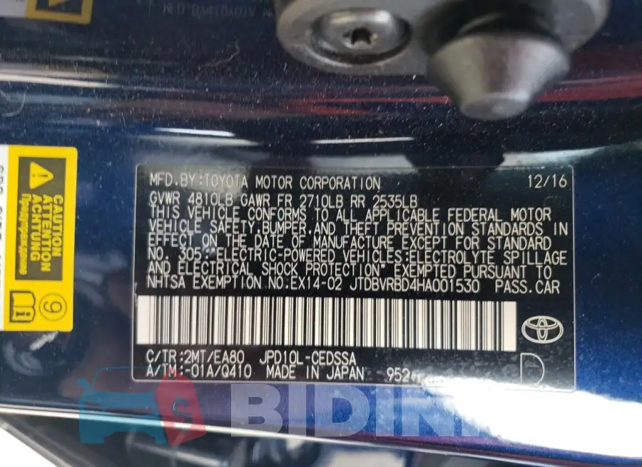 JTDBVRBD4HA001530 Photo# 12