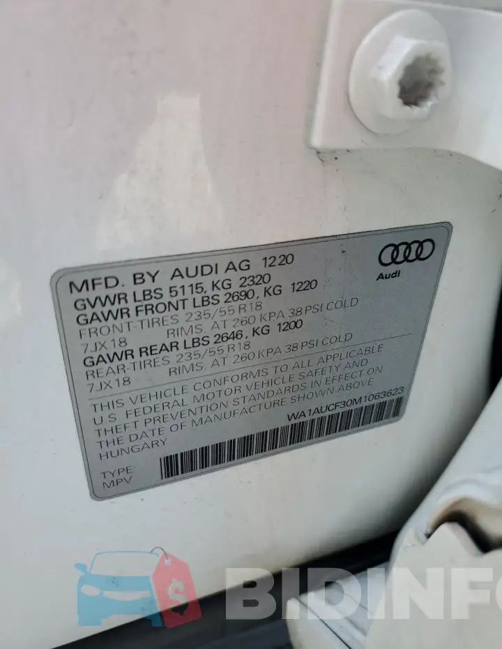 WA1AUCF30M1063623 Photo# 12