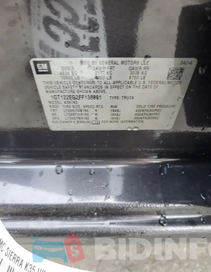 1GT122EG2FF138631 Photo# 13