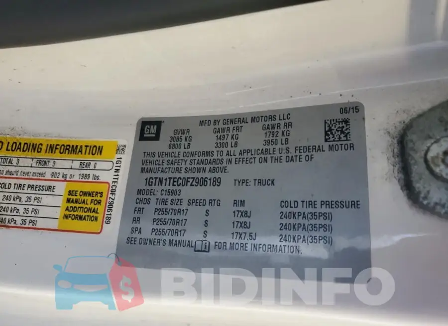 1GTN1TEC0FZ906189 Photo# 12