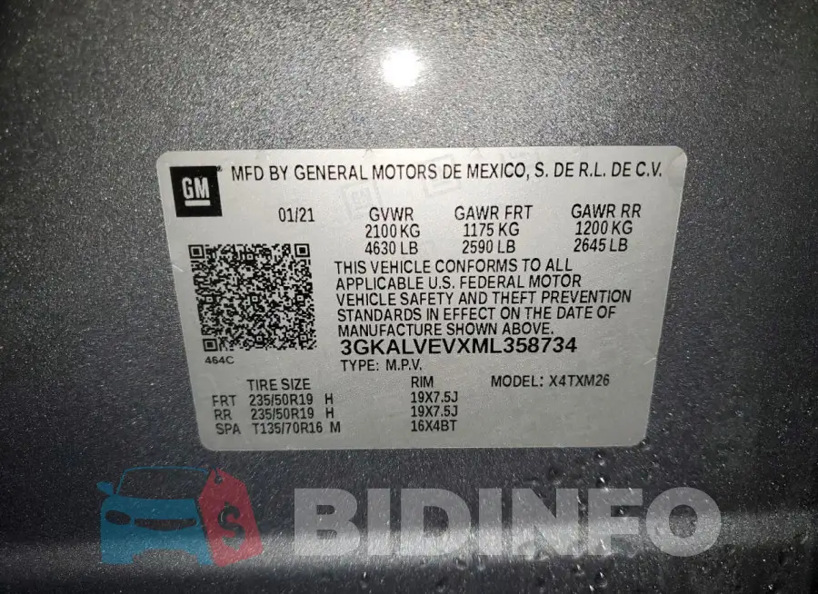 3GKALVEVXML358734 Photo# 13