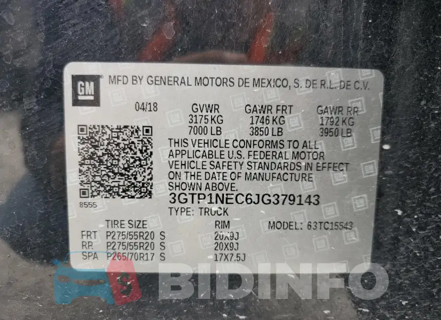 3GTP1NEC6JG379143 Photo# 12