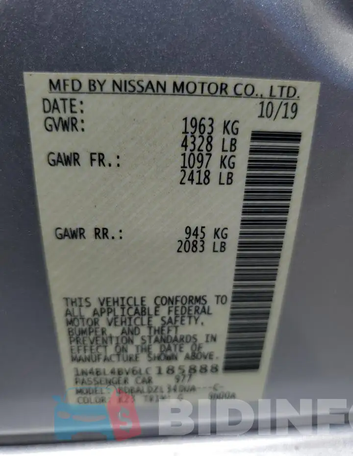 1N4BL4BV6LC185888 Photo# 12