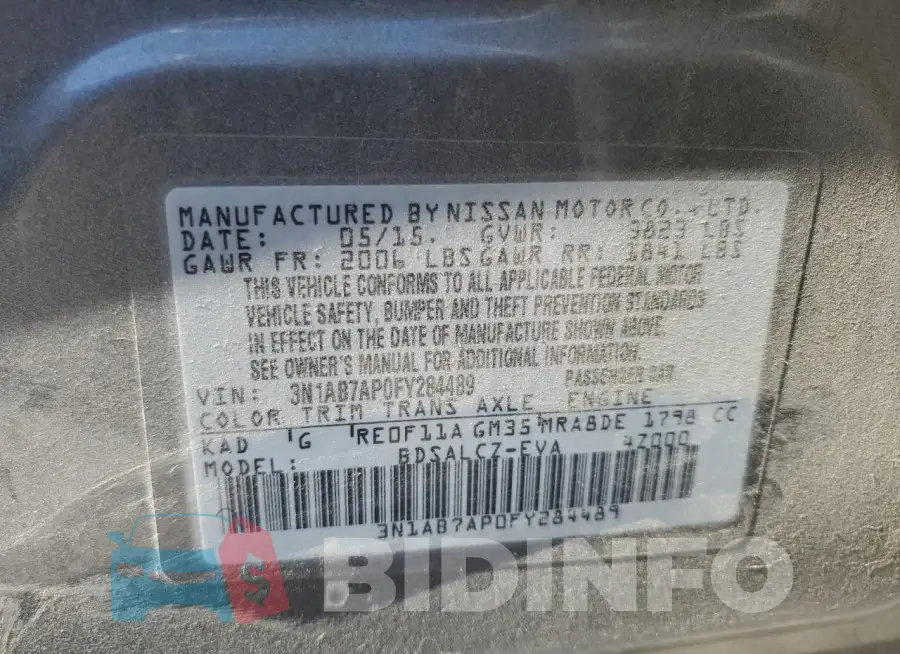 3N1AB7AP0FY284489 Photo# 12