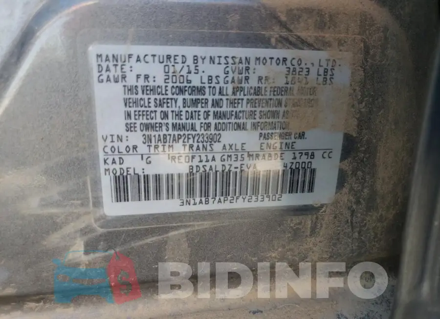 3N1AB7AP2FY233902 Photo# 13