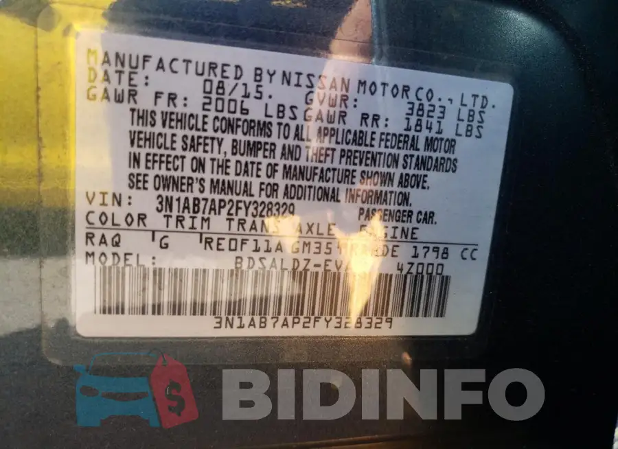 3N1AB7AP2FY328329 Photo# 13