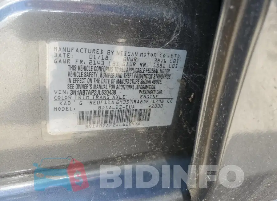3N1AB7AP2JL620438 Photo# 12