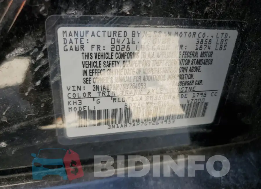 3N1AB7AP7GY264953 Photo# 12