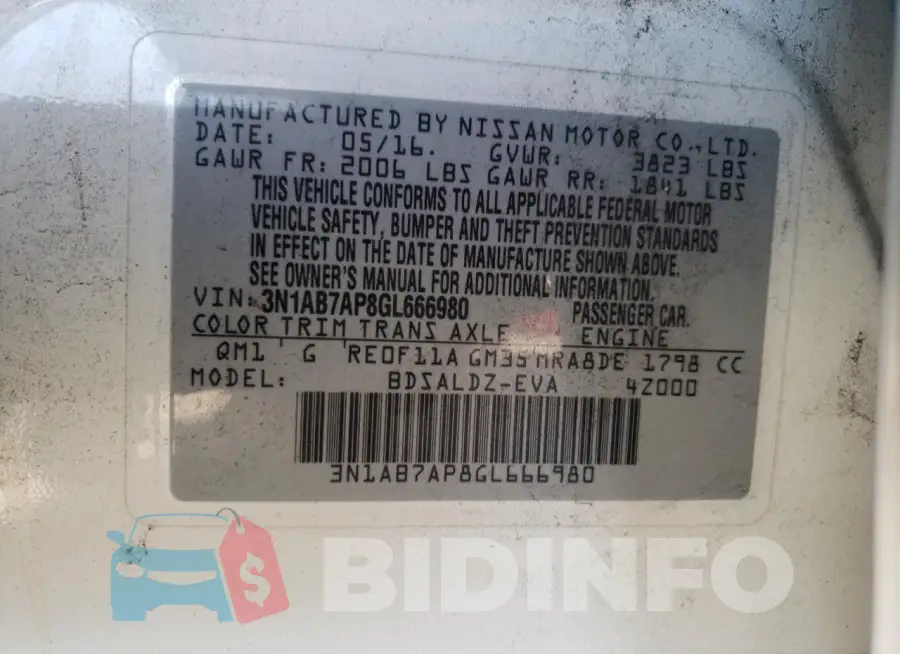3N1AB7AP8GL666980 Photo# 13