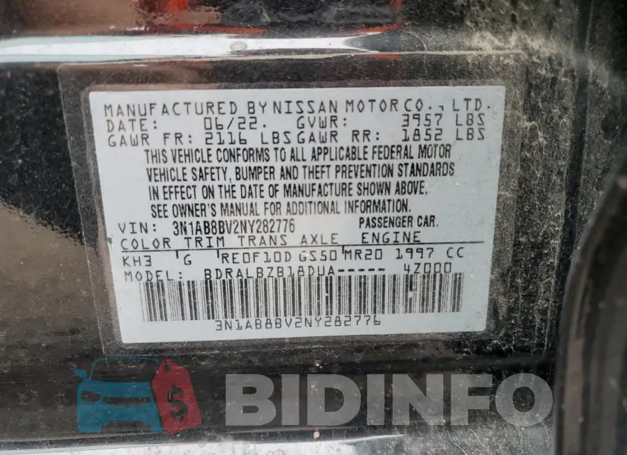 3N1AB8BV2NY282776 Photo# 12