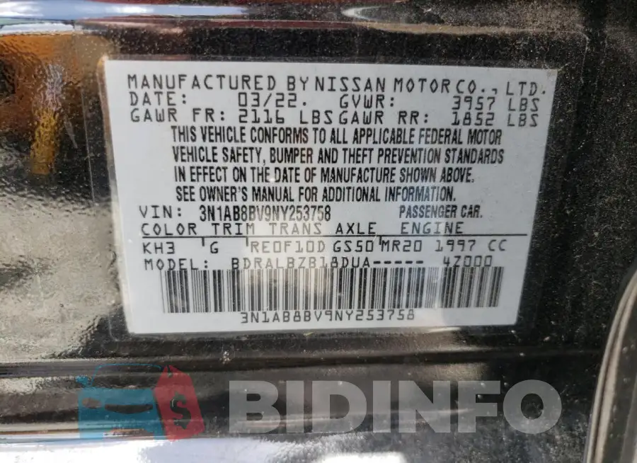 3N1AB8BV9NY253758 Photo# 12