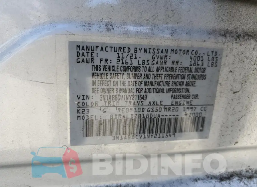 3N1AB8CV1NY211549 Photo# 13