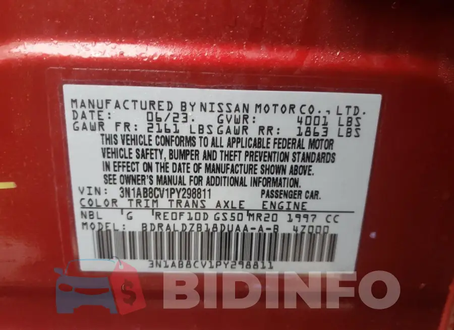 3N1AB8CV1PY298811 Photo# 12