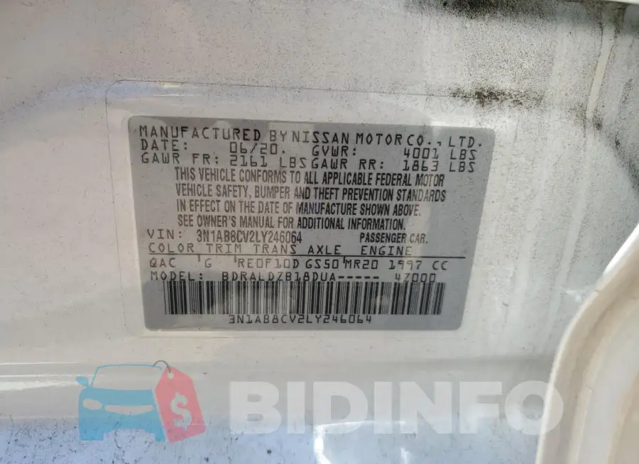 3N1AB8CV2LY246064 Photo# 12