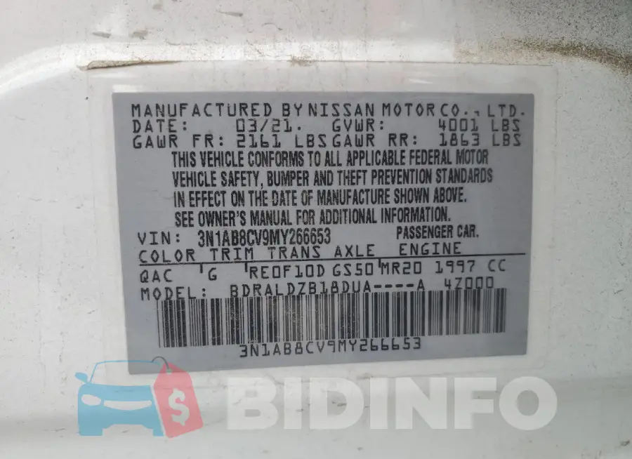 3N1AB8CV9MY266653 Photo# 13