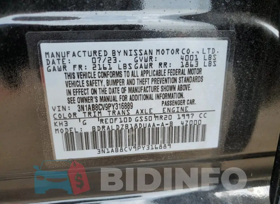 3N1AB8CV9PY316889 Photo# 12