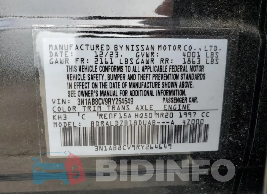 3N1AB8CV9RY264649 Photo# 13