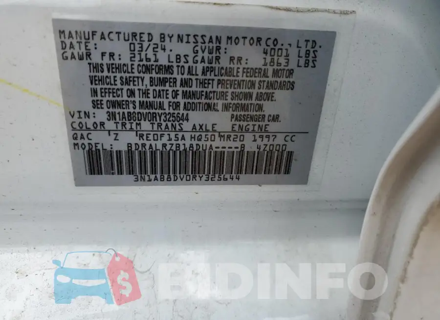 3N1AB8DV0RY325644 Photo# 12