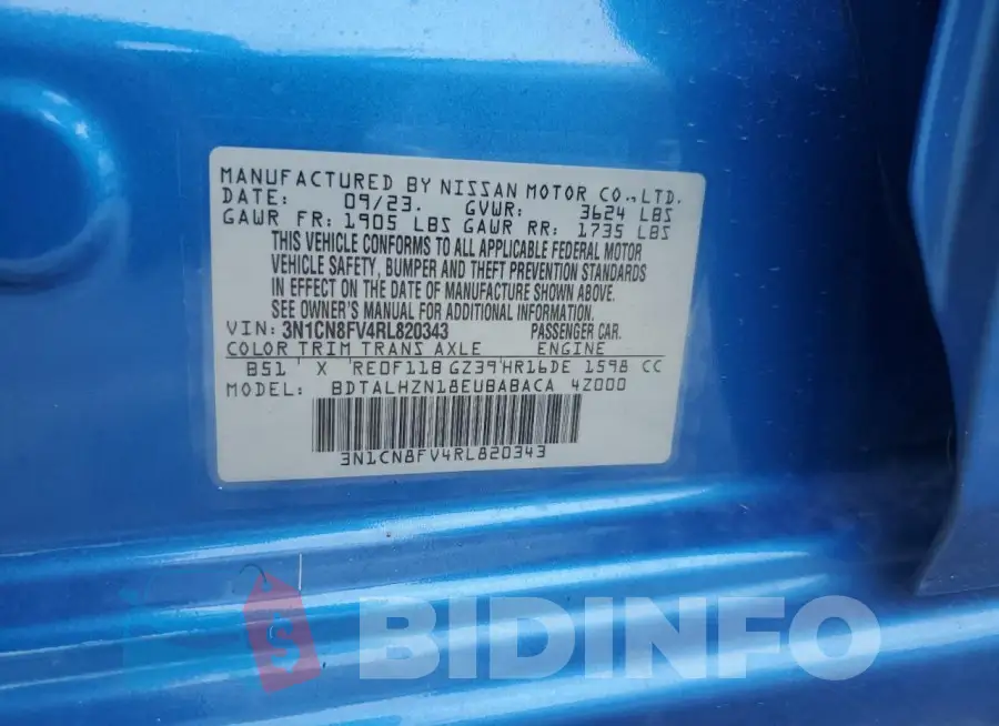 3N1CN8FV4RL820343 Photo# 13